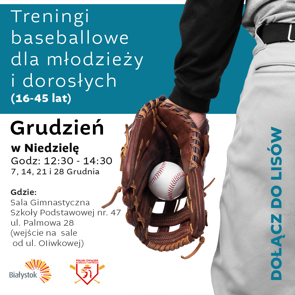 Treningi baseballowe dla dorosłych i młodzieży – grudzień 2025