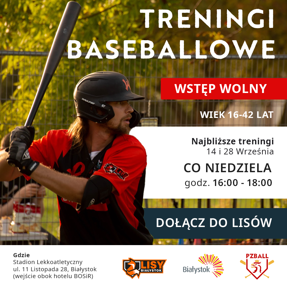 Treningi Baseballowe dla dorosłych - Dołącz do Lisów Białystok